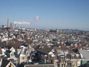View from top of Prospect Hill, looking toward Charlestown.