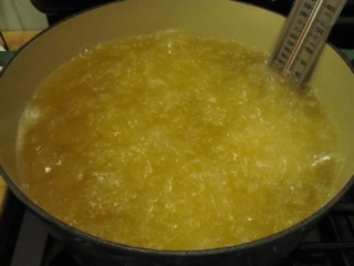 Frying thighs