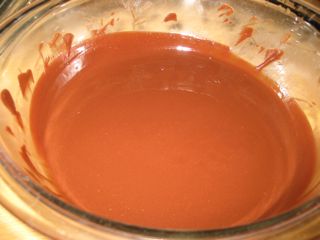 Melted chocolate