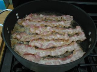 Frying bacon Frying bacon