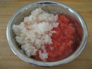 Onion and tomato Onion and tomato