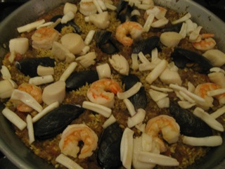 Finished paella Finished paella