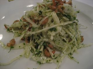 Brown shrimp & white cabbage
