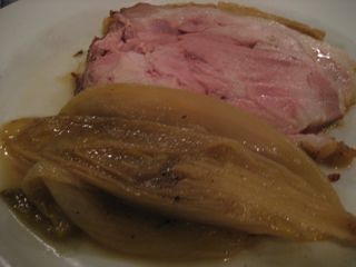 Roast middlewhite & chicory