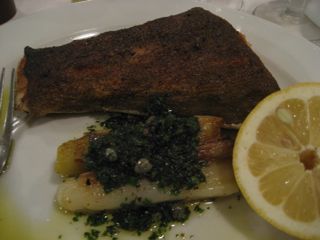 Halibut, leeks & green sauce